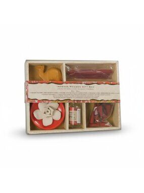 Incense Wooden Gift Box With Ceramic Flower Decorative Camel Incense Sticks & Co
